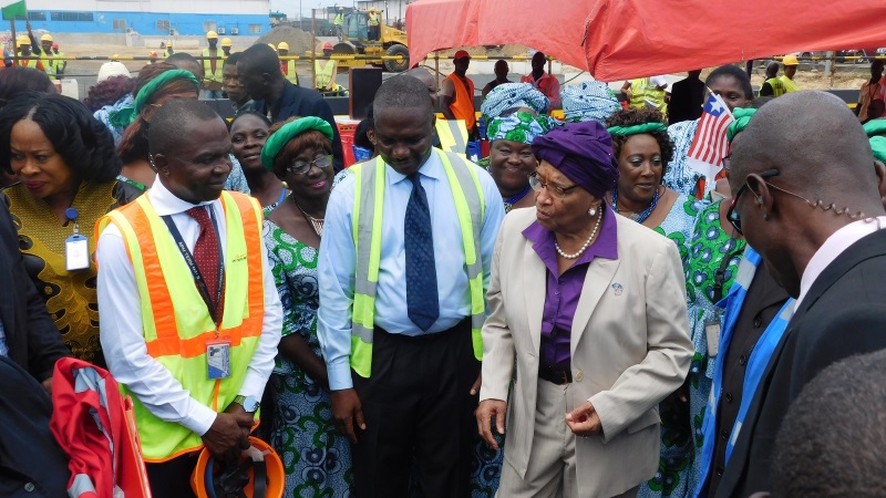 160617 Ellen Johnson Sirleaf visit to APM Terminals Liberia